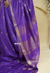 Lavender Purple - Khadi Silk with Tissue Border and Buttas